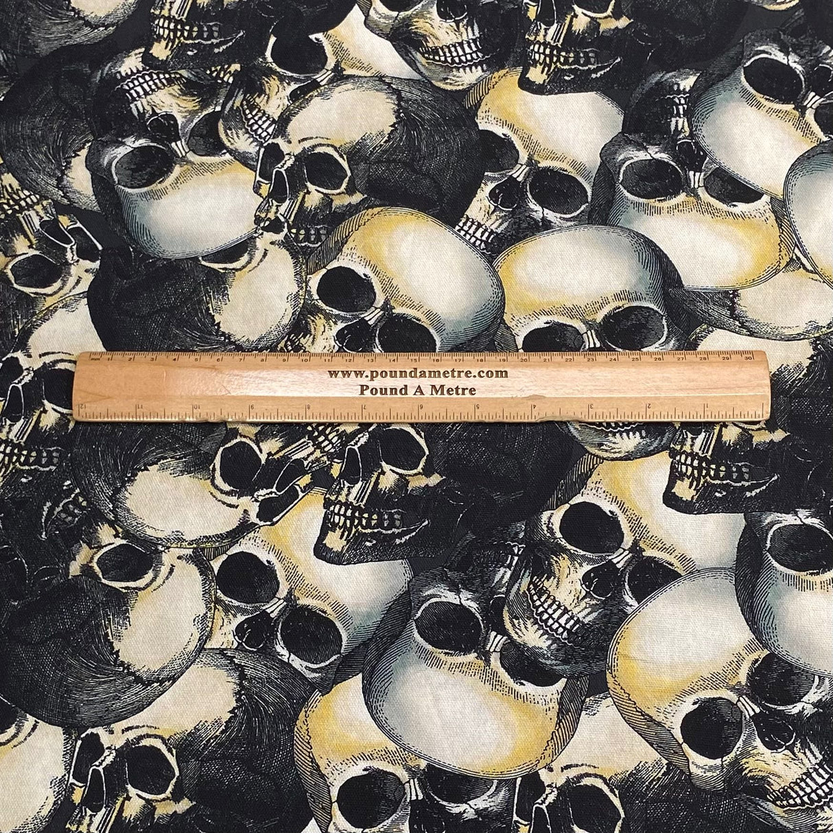 Pound A Metre Luxurious JOANN Printed Cotton – 45" Wide- (Skull)