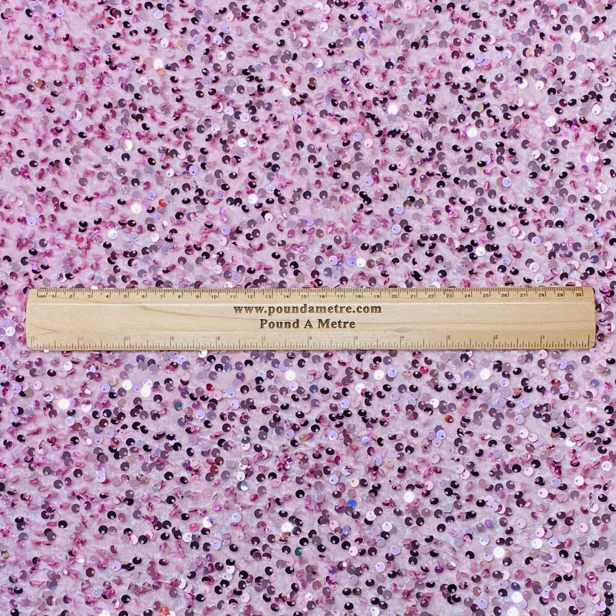 Pound A Metre Per Metre Luxurious Sequins On Velvet- 55" Wide - (Baby)