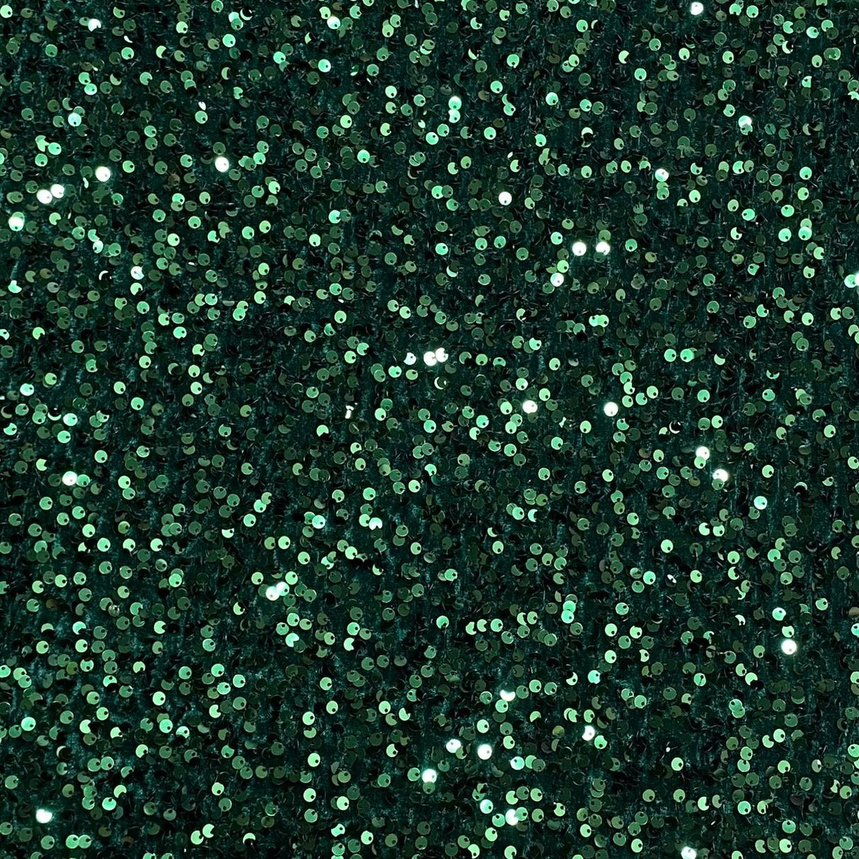 Pound A Metre Per Metre Luxurious Sequins On Velvet- 55" Wide - (Emerald & Black)