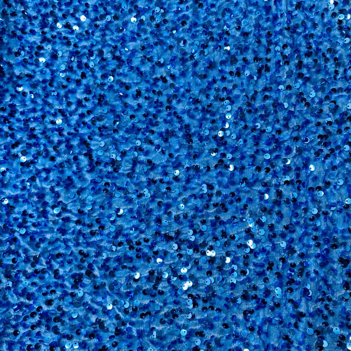 Pound A Metre Per Metre Luxurious Sequins On Velvet- 55" Wide - (Sky)