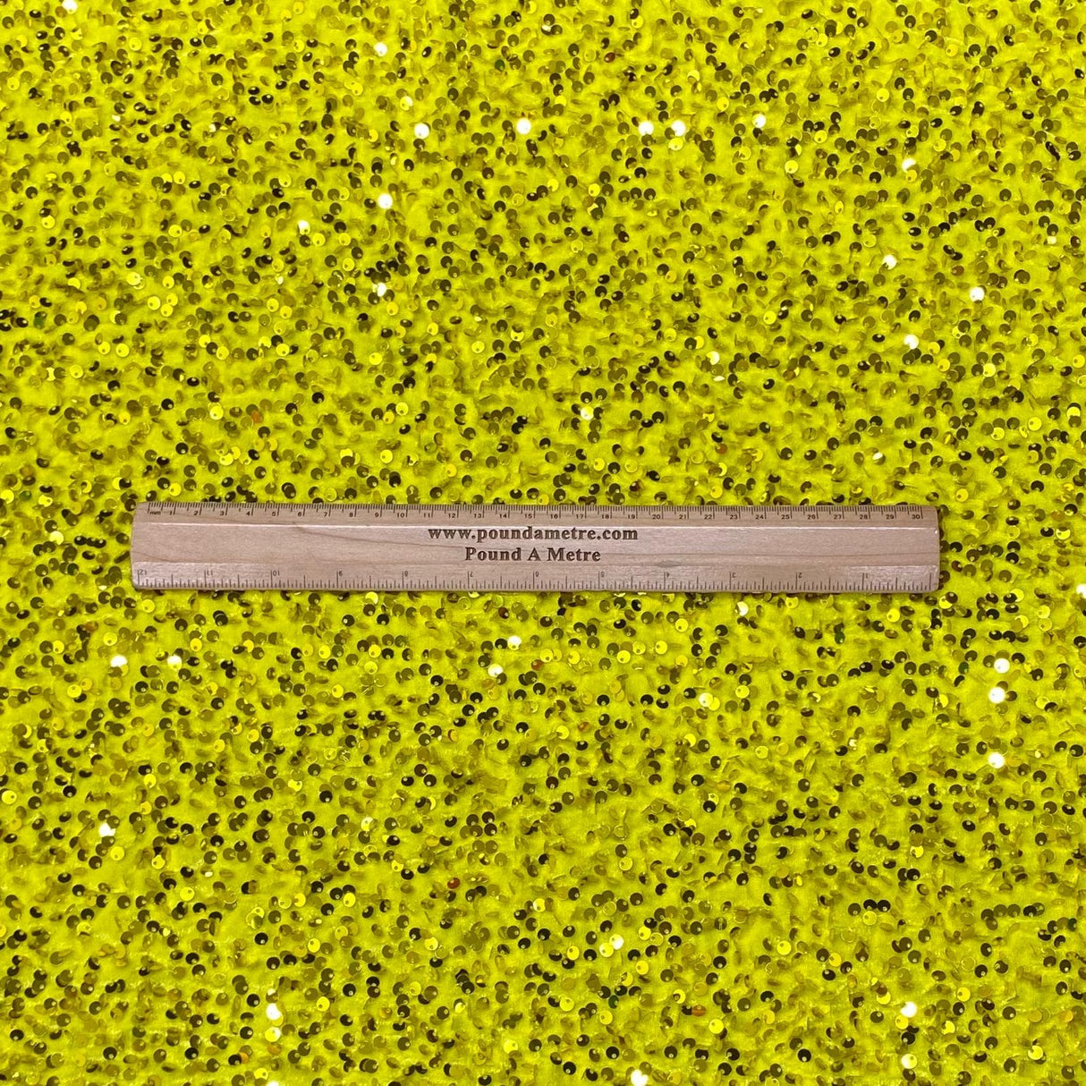 Pound A Metre Per Metre Luxurious Sequins On Velvet- 55" Wide - (Yellow)