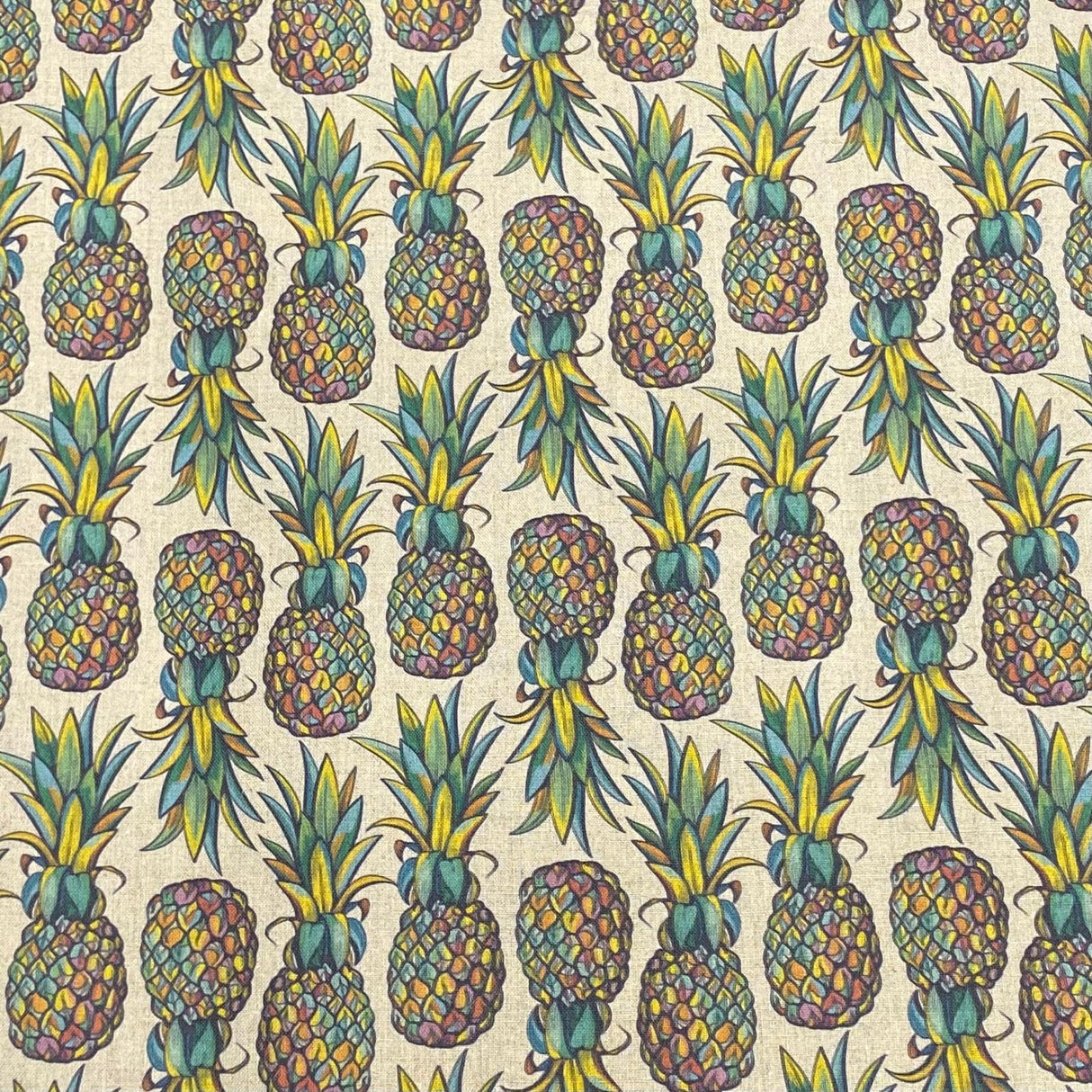 Pound A Metre Luxurious Soft Cotton Linen 55" Wide - (Pineapple)