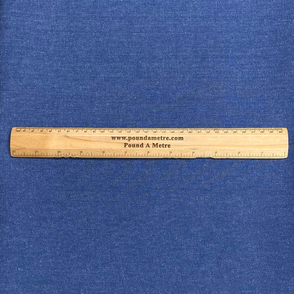 Pound A Metre Luxury 100% Cotton Denim – 58" Wide - (Woody L.Blue)