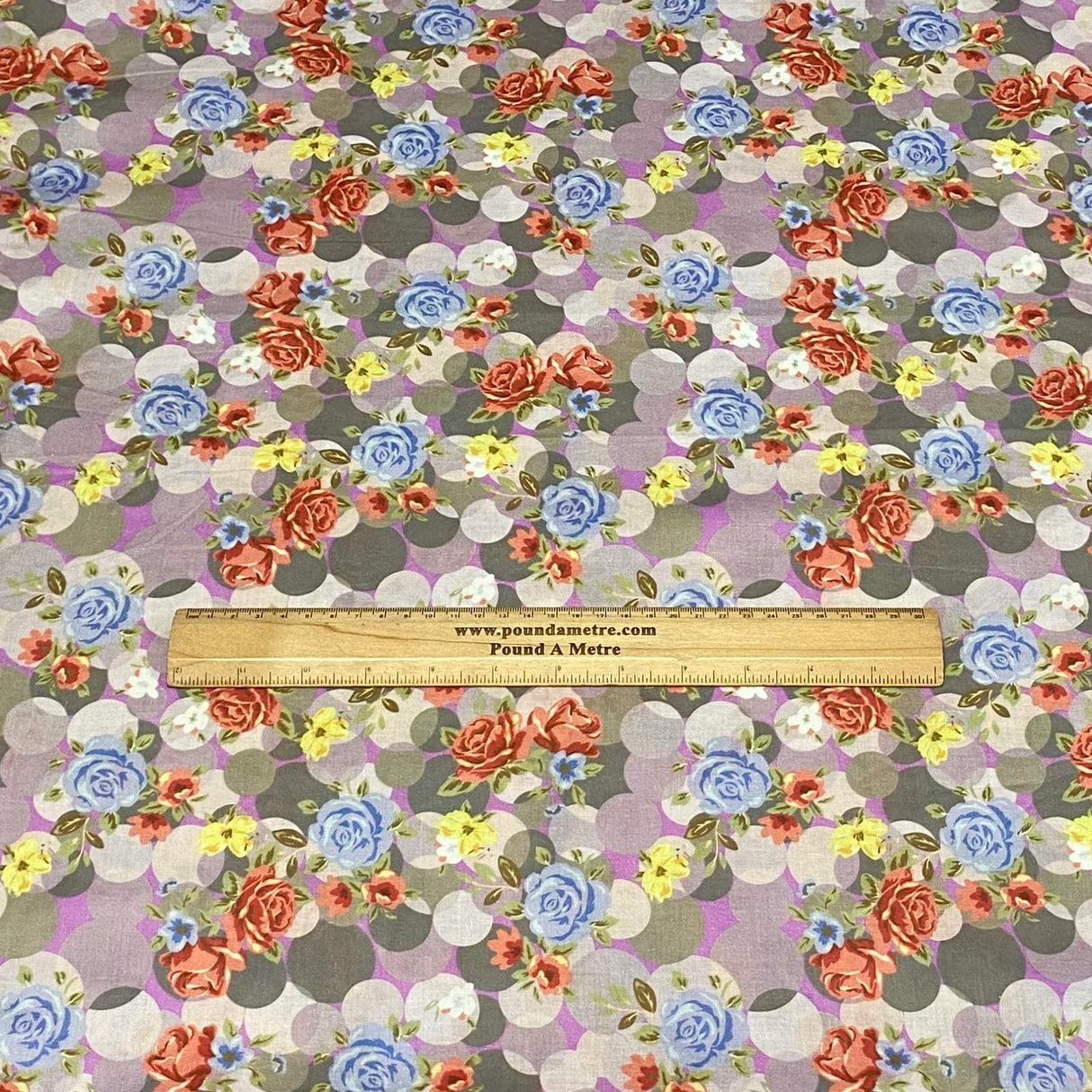 Pound A Metre Luxury Dressmaking 100% Digital Printed Cotton Lawn- 55" (Garden)
