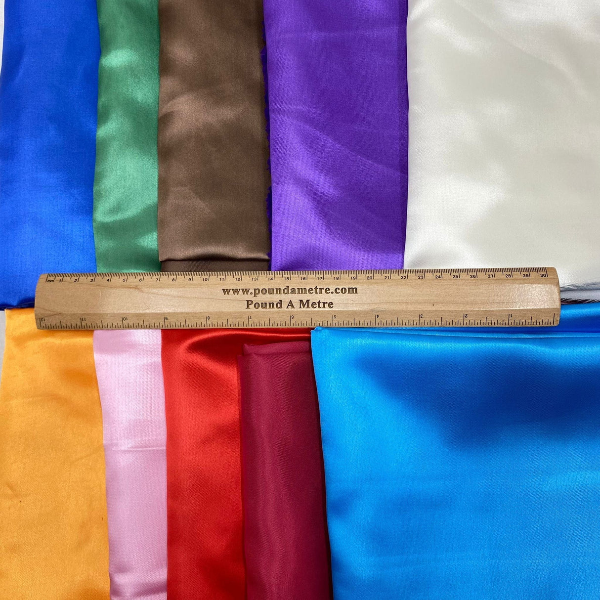 Pound A Metre Luxury Plain Satin Bundle - 55" Wide