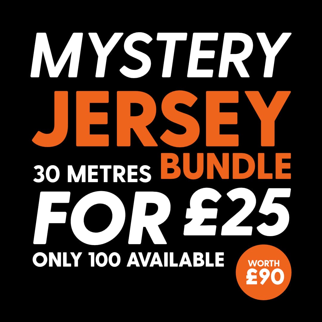 Pound A Metre 30 Metres (10 x 3 Metres) Mystery Jersey Fabric Bundle (30 Metres For £25)