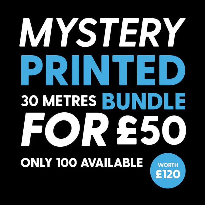 Pound A Metre 30 Metres (10 x 3 Metres) Mystery Printed Fabric Bundle (30 Metres For £50)