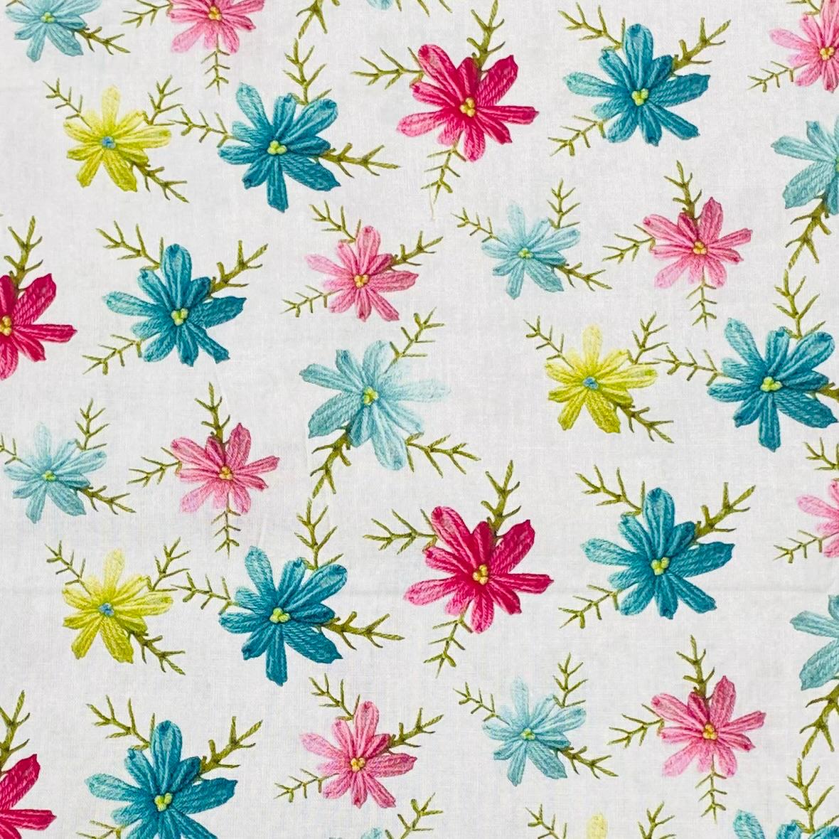 Pound A Metre Per Metres Per Metre 100% Digital Cotton Print - (Blossom)