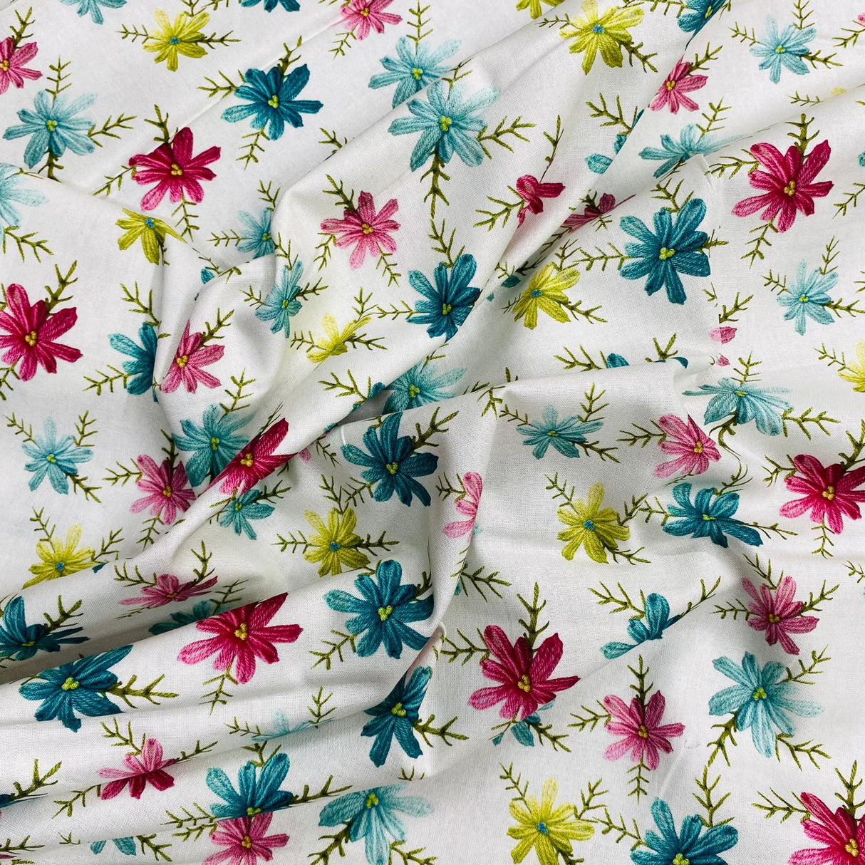 Pound A Metre Per Metres Per Metre 100% Digital Cotton Print - (Blossom)