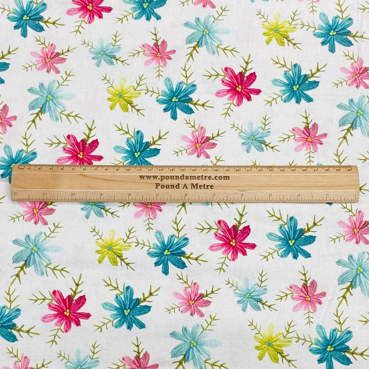 Pound A Metre Per Metres Per Metre 100% Digital Cotton Print - (Blossom)