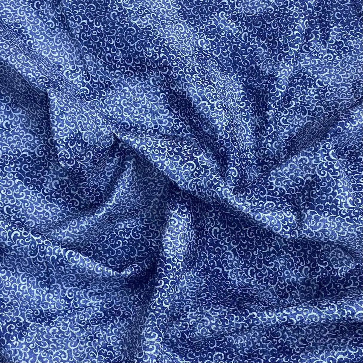 Pound A Metre Per Metres Per Metre 100% Digital Cotton Print - (Blue Dye)