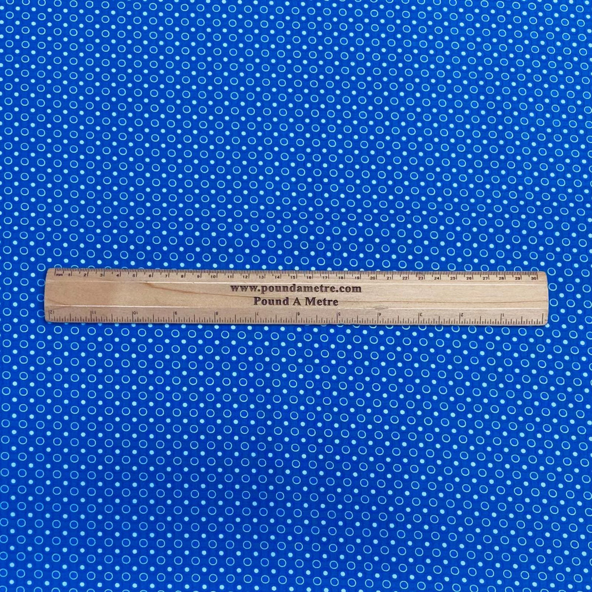 Pound A Metre Per Metres Per Metre 100% Digital Cotton Print - (Blues Spots)