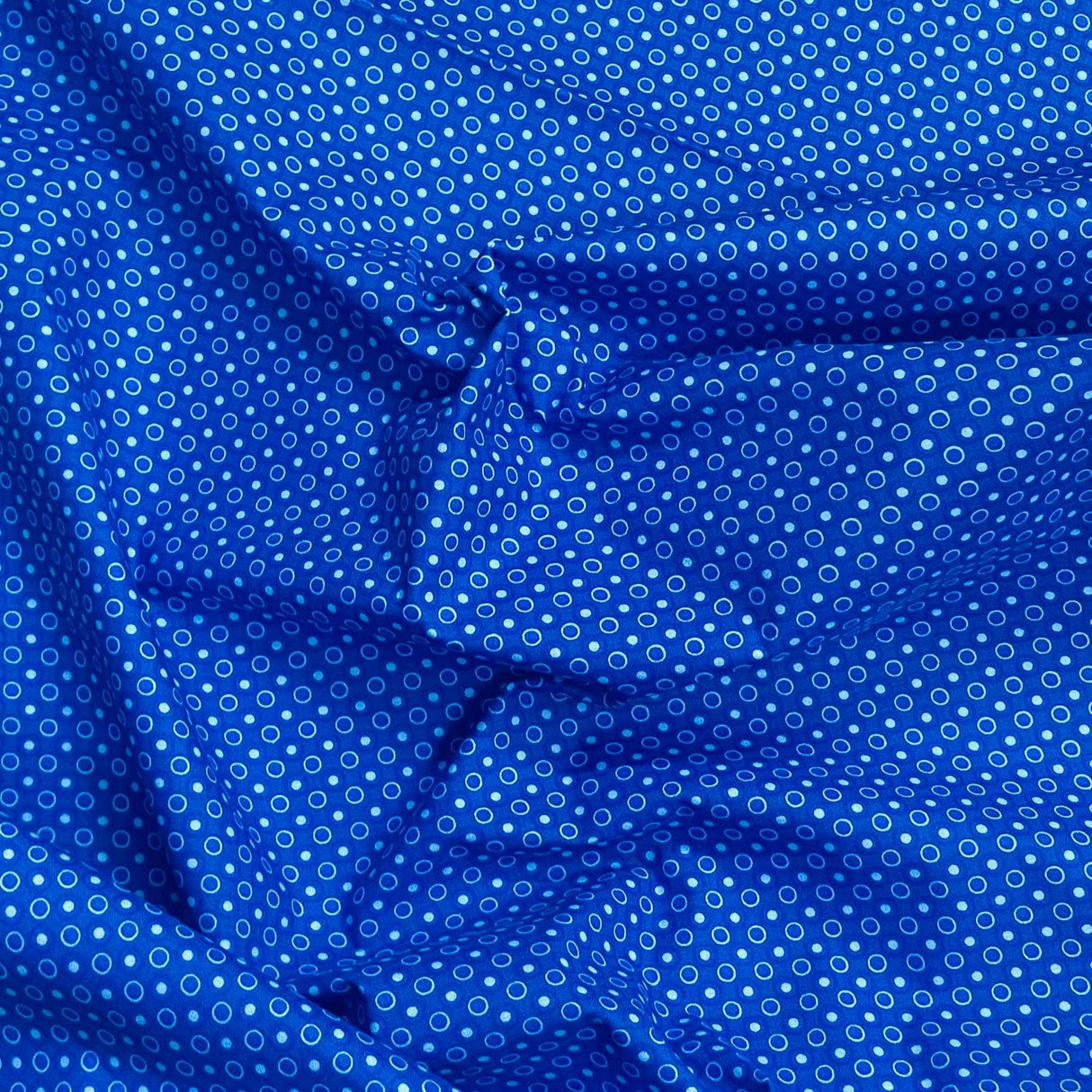 Pound A Metre Per Metres Per Metre 100% Digital Cotton Print - (Blues Spots)