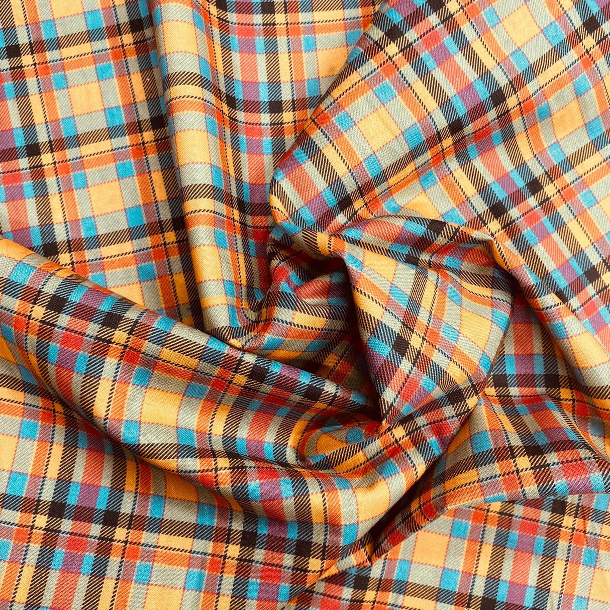 Pound A Metre Per Metres Per Metre 100% Digital Cotton Print - (Checks)