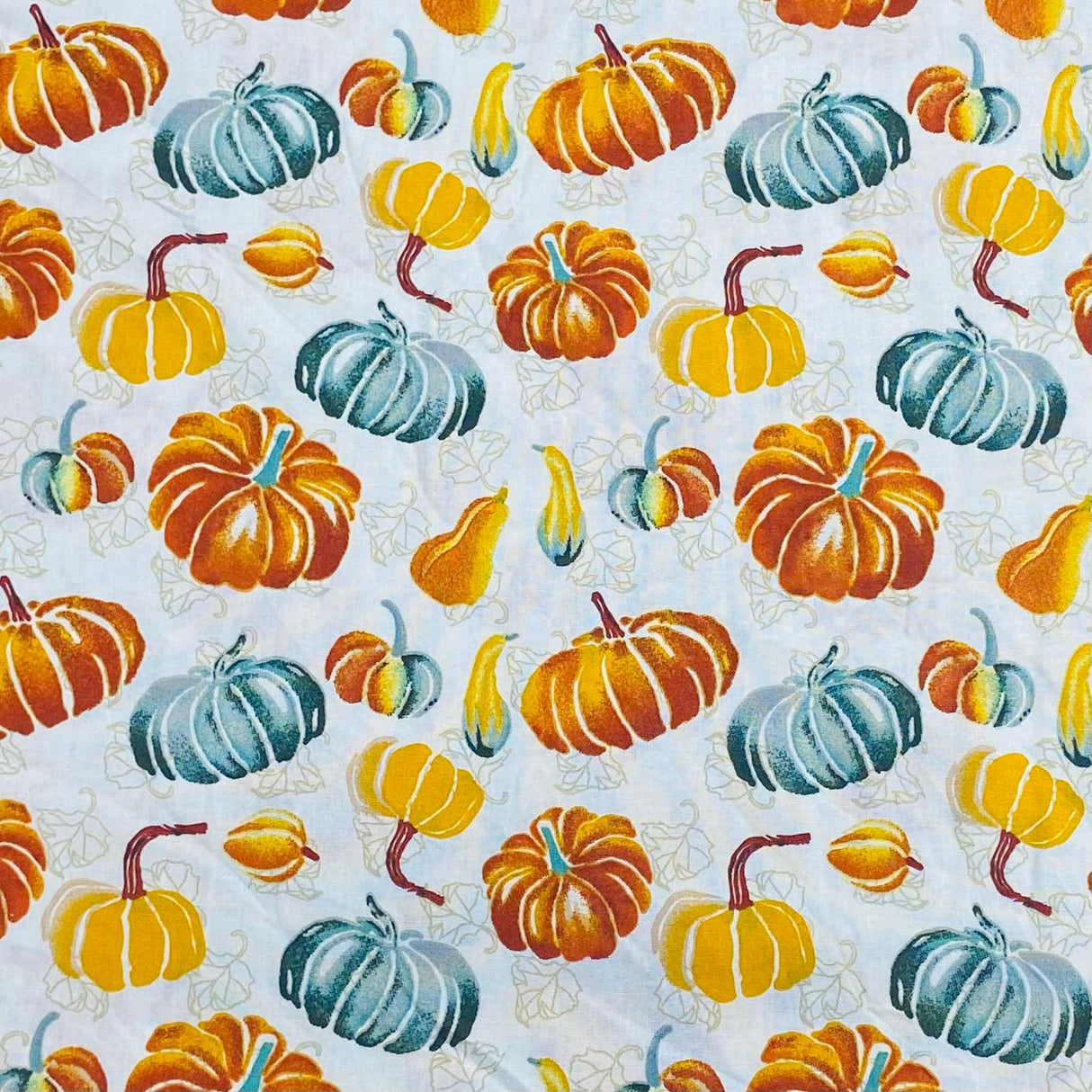 Pound A Metre Per Metres Per Metre 100% Digital Cotton Print - (Pumpkin)