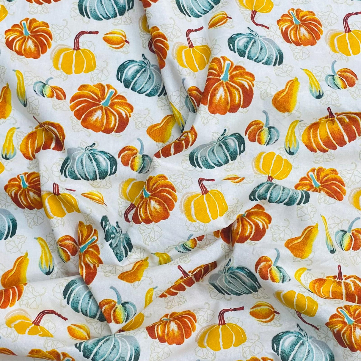Pound A Metre Per Metres Per Metre 100% Digital Cotton Print - (Pumpkin)