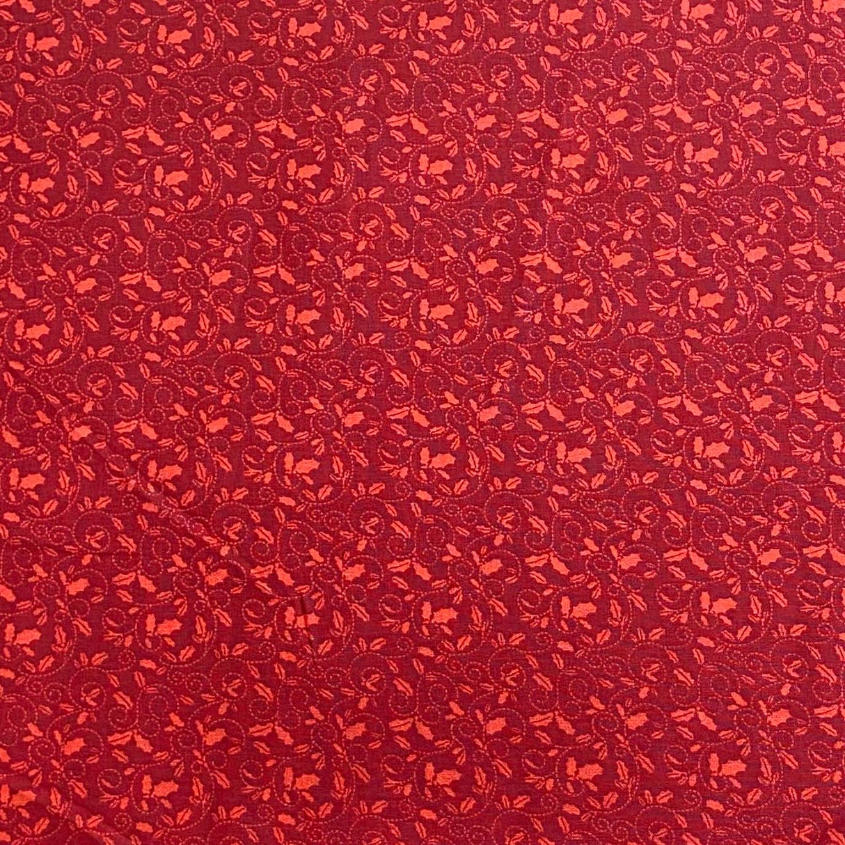 Pound A Metre Per Metres Per Metre 100% Digital Cotton Print - (Red Floral)