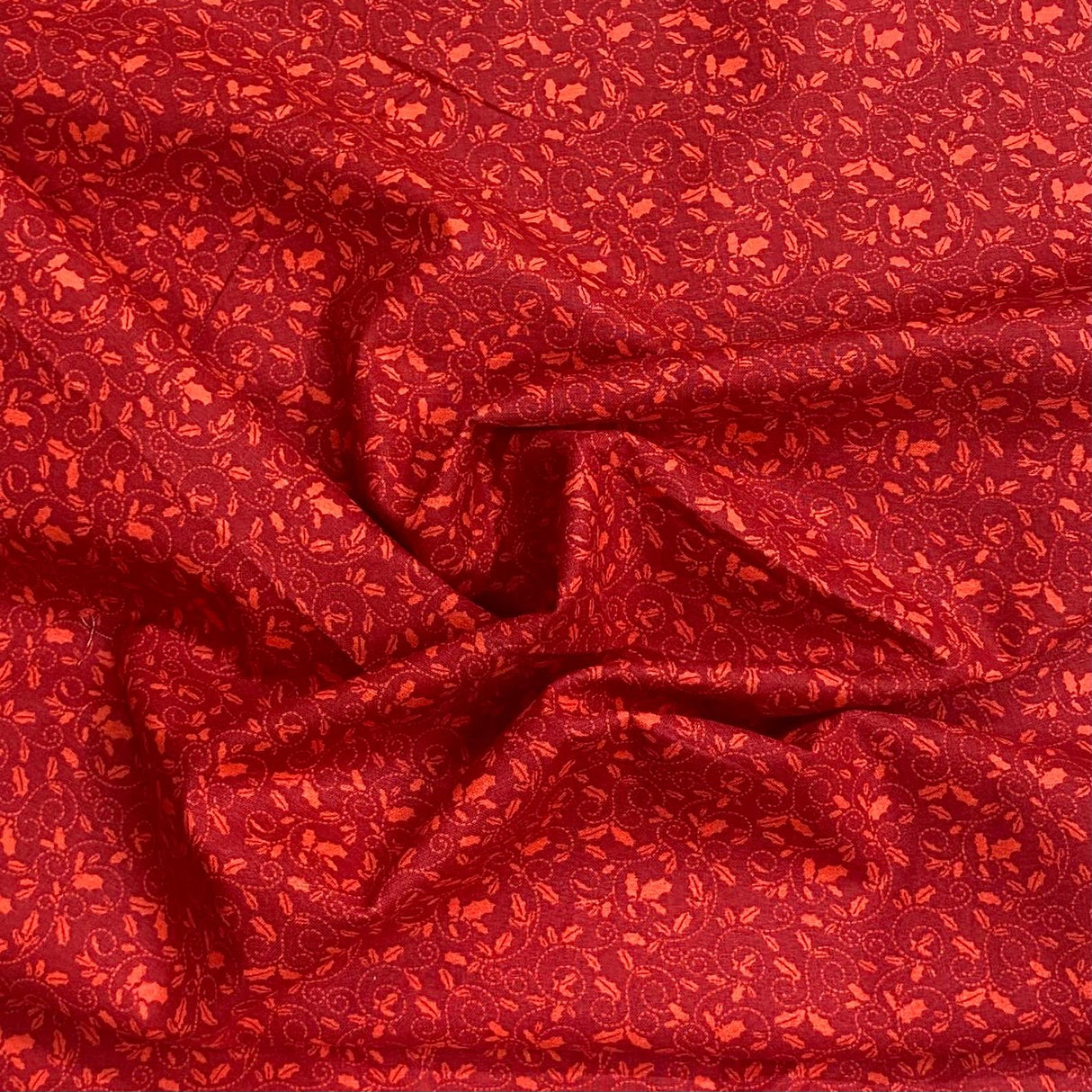 Pound A Metre Per Metres Per Metre 100% Digital Cotton Print - (Red Floral)