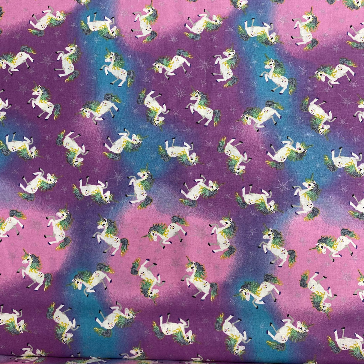 Pound A Metre Per Metres Per Metre 100% Digital Cotton Print - (Unicorn)