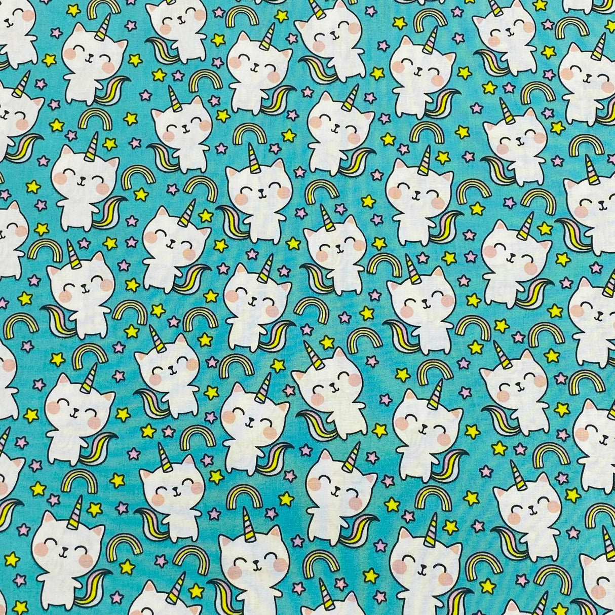 Pound A Metre Per Metres Per Metre 100% Digital Cotton Print - (Unicorn)