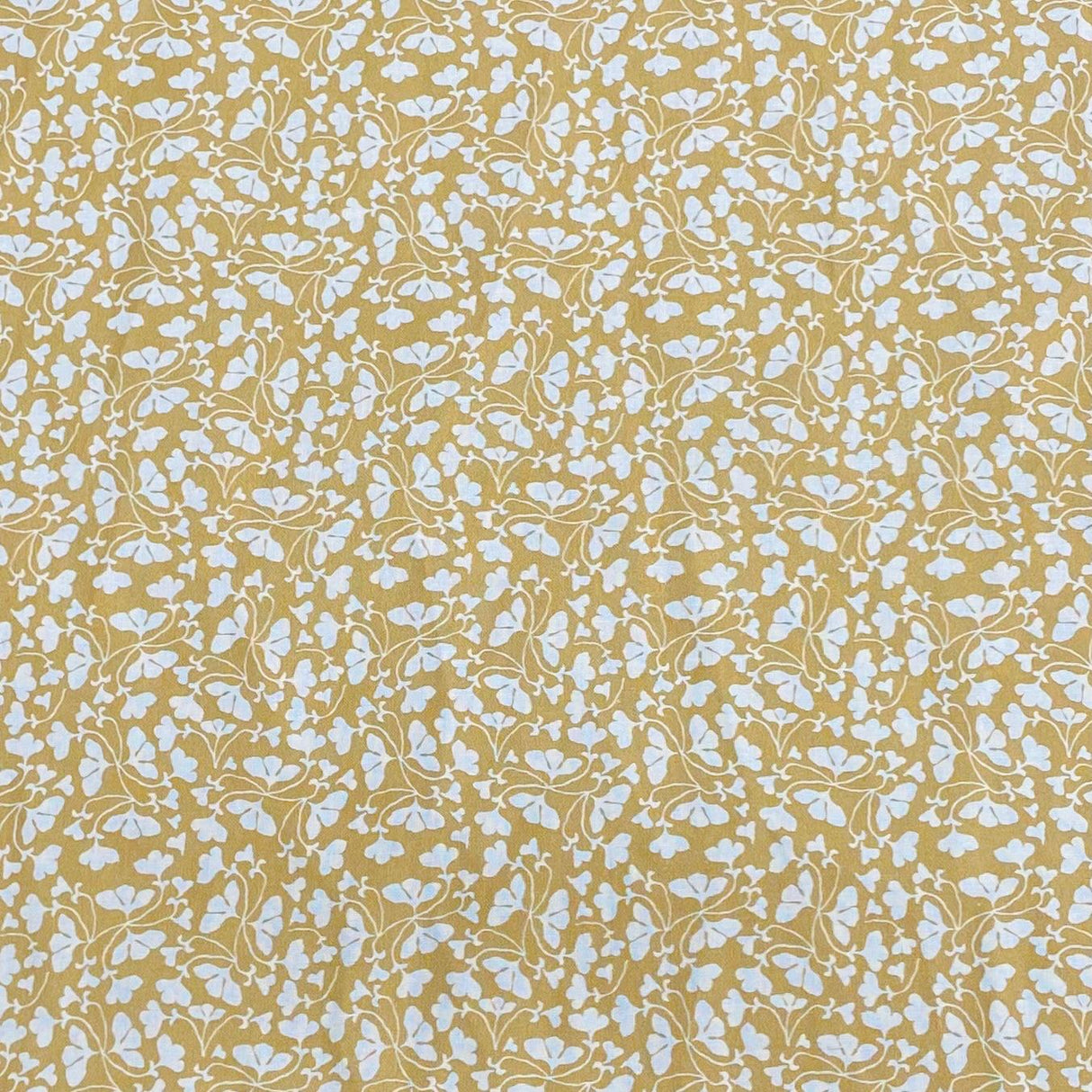 Pound A Metre Per Metres Per Metre 100% Digital Cotton Print - (Yellow & White)