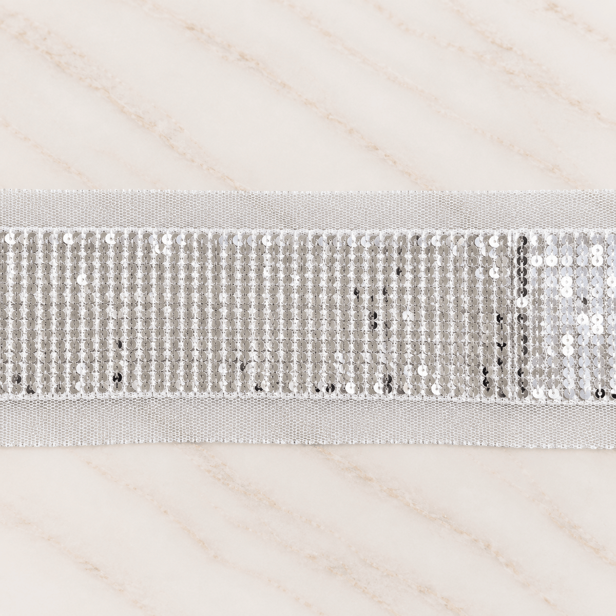 Pound A Metre Per Metre 8 Inch Sequin Trim – (Clear)
