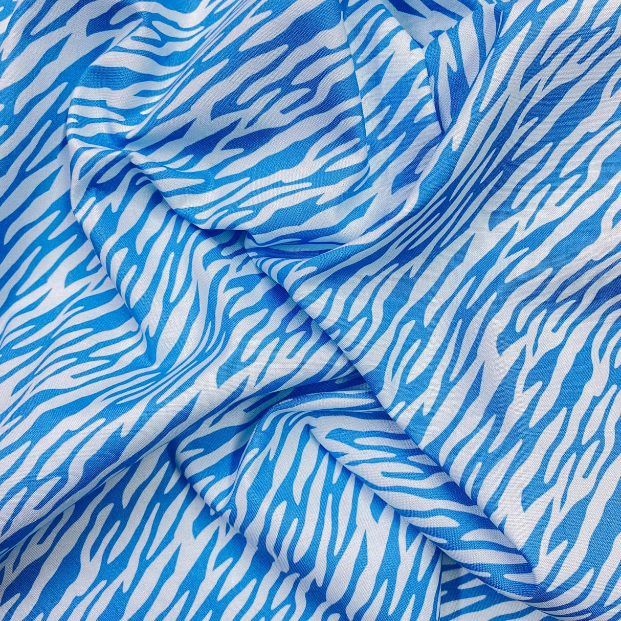 Pound A Metre Per Metre Beautiful Designer Printed Cotton- 45" Wide (Blue Tiger)