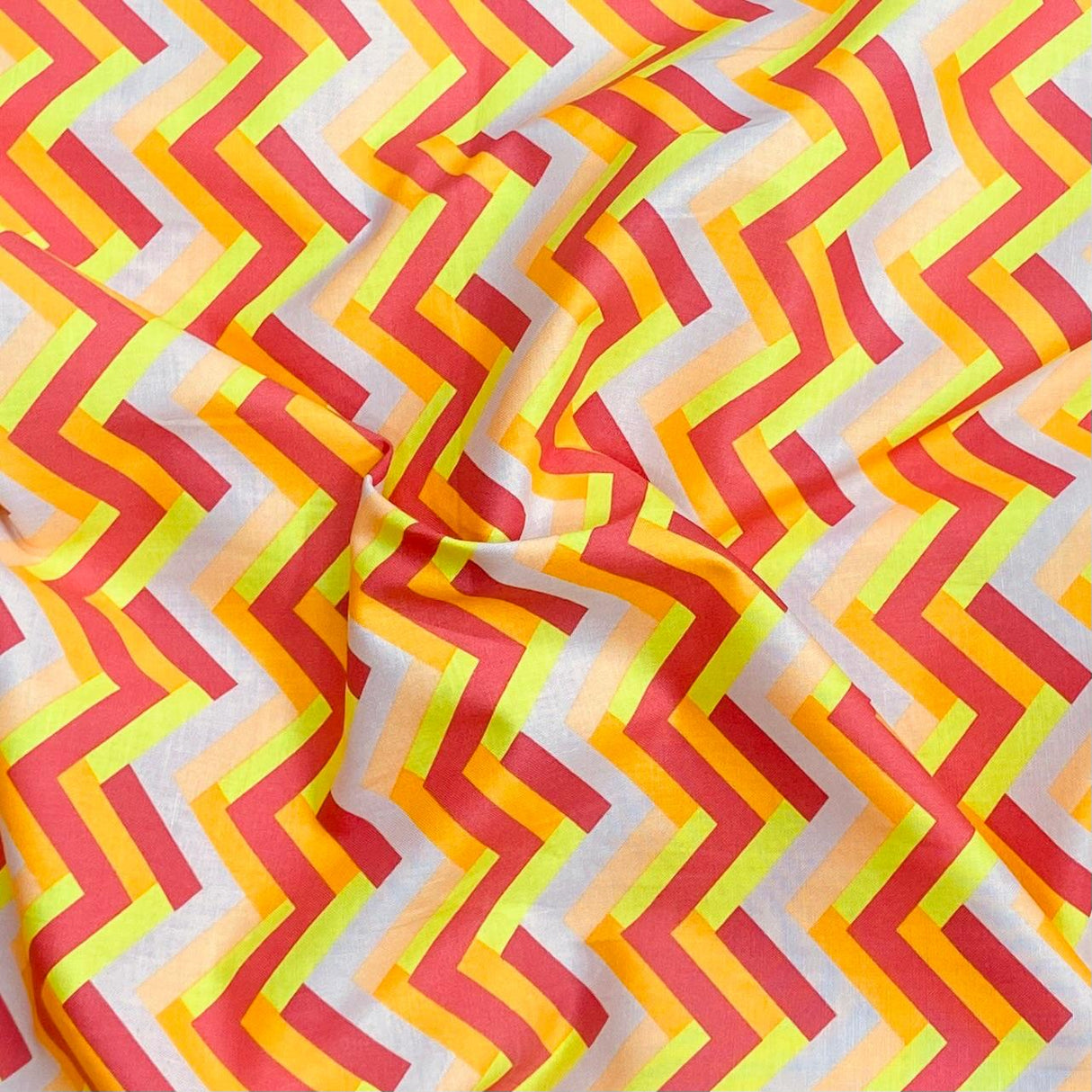 Pound A Metre Per Metre Beautiful Designer Printed Cotton- 45" Wide (Zig)