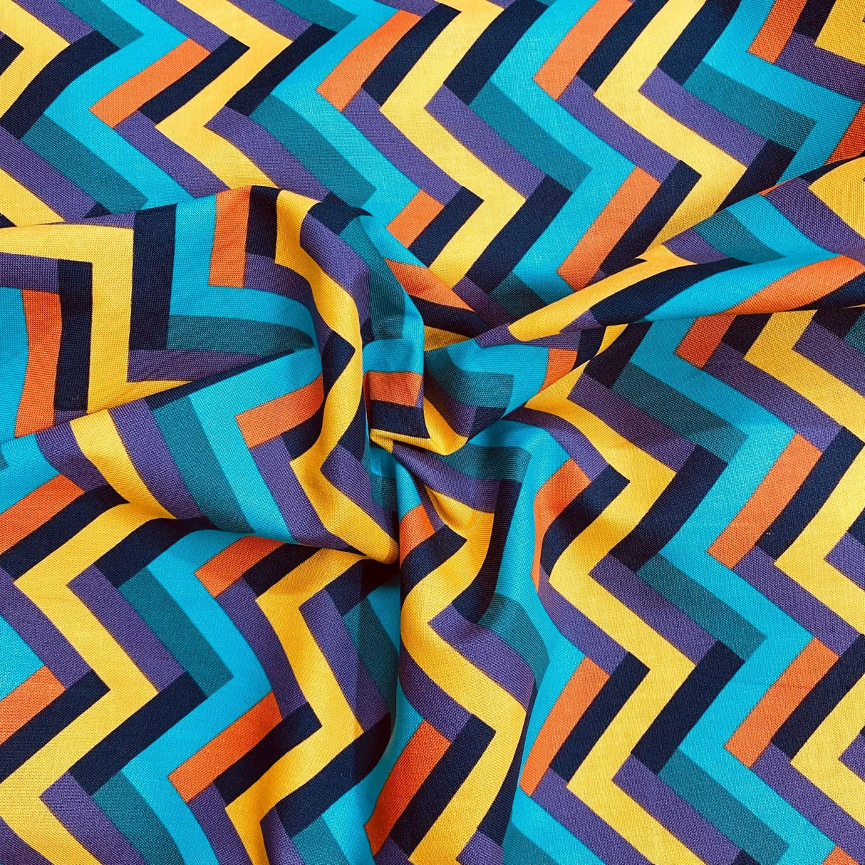 Pound A Metre Per Metre Beautiful Designer Printed Cotton- 45" Wide (Zigzag)