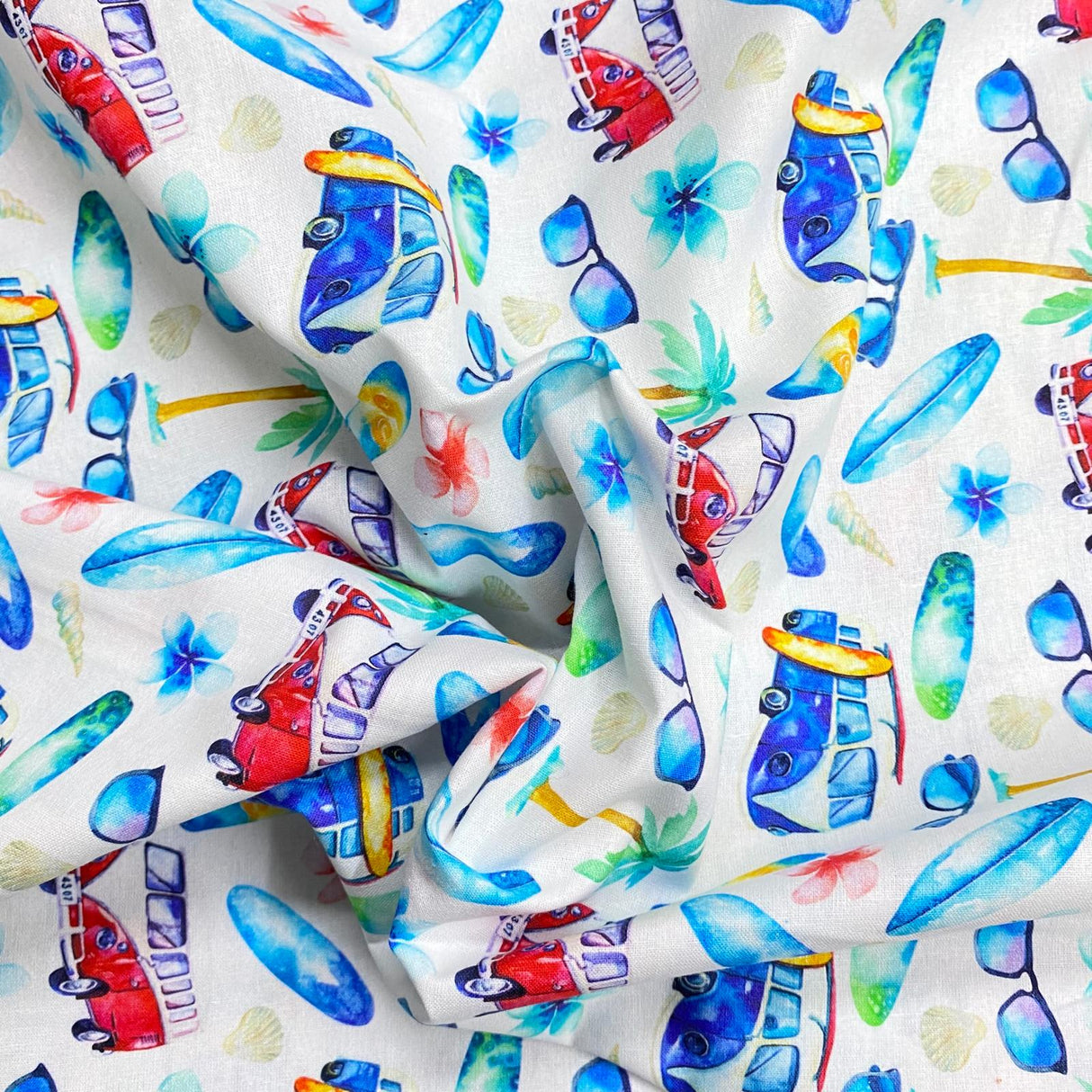 Pound A Metre Per Metre Per Metre Beautiful Digitally Printed 100% Cotton- 45" Wide (Beach)
