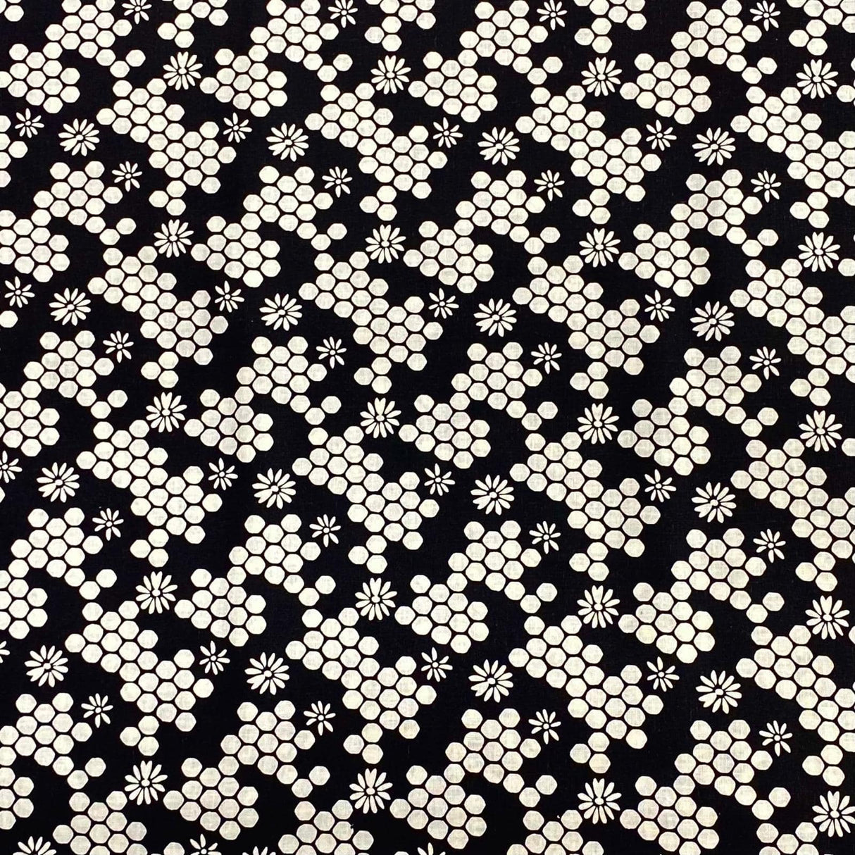 Pound A Metre Per Metre Per Metre Beautiful Digitally Printed 100% Cotton- 45" Wide (Black & White)