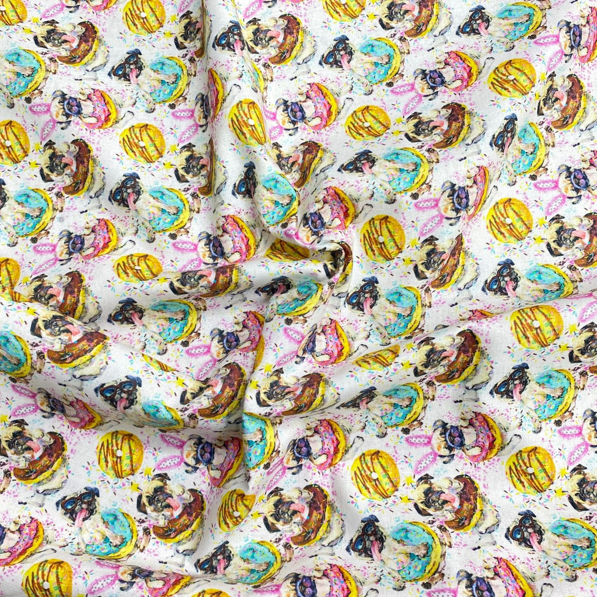 Pound A Metre Per Metre Per Metre Beautiful Digitally Printed 100% Cotton- 45" Wide (Donut)