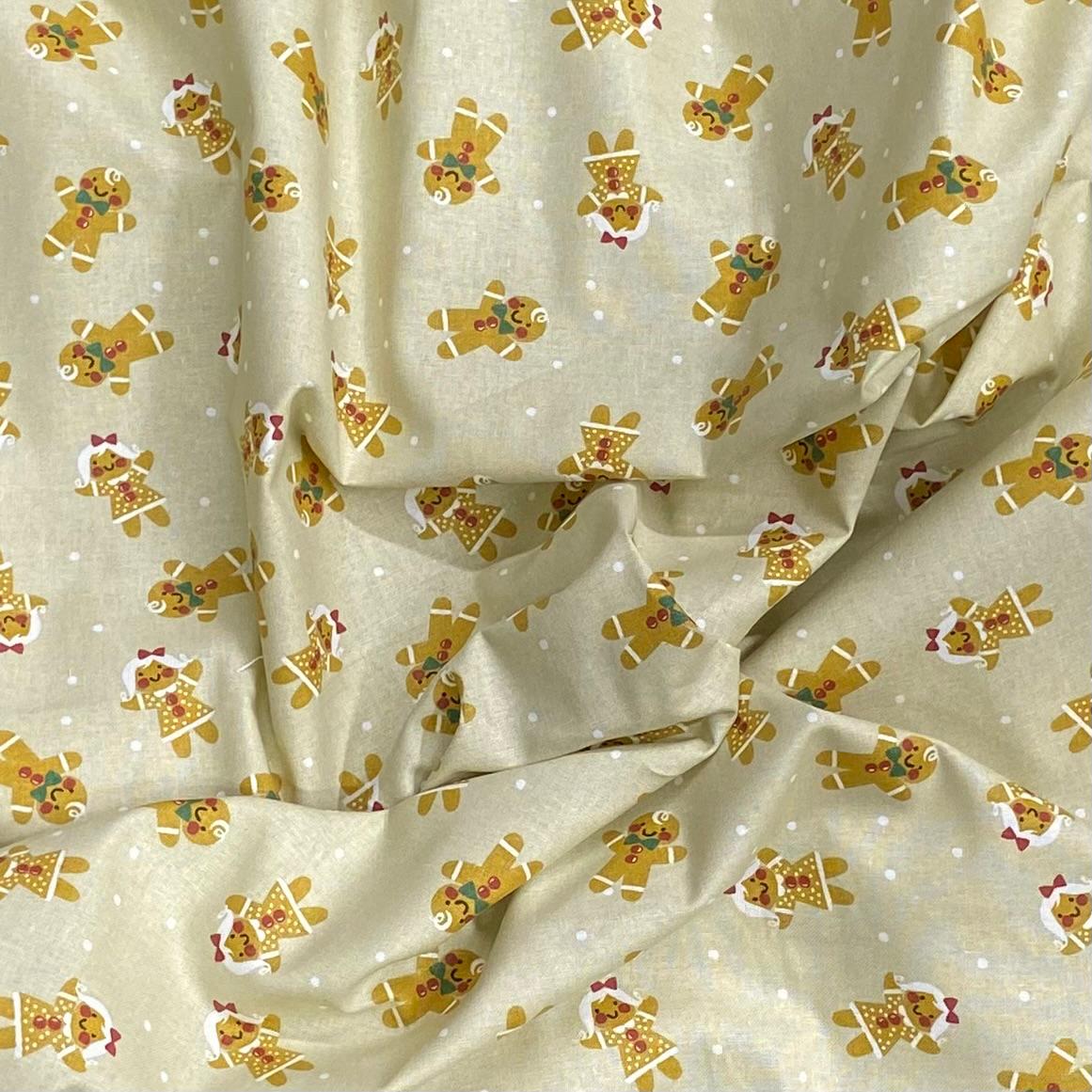 Pound A Metre Per Metre Per Metre Beautiful Digitally Printed 100% Cotton- 45" Wide (Gingerbread)