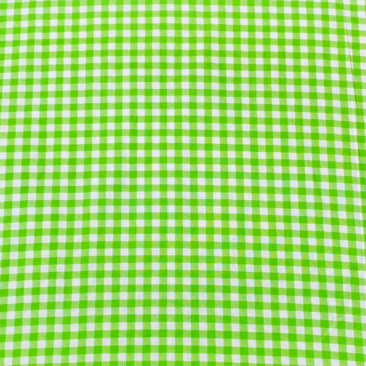 Pound A Metre Per Metre Per Metre Beautiful Digitally Printed 100% Cotton- 45" Wide (Green Checks)