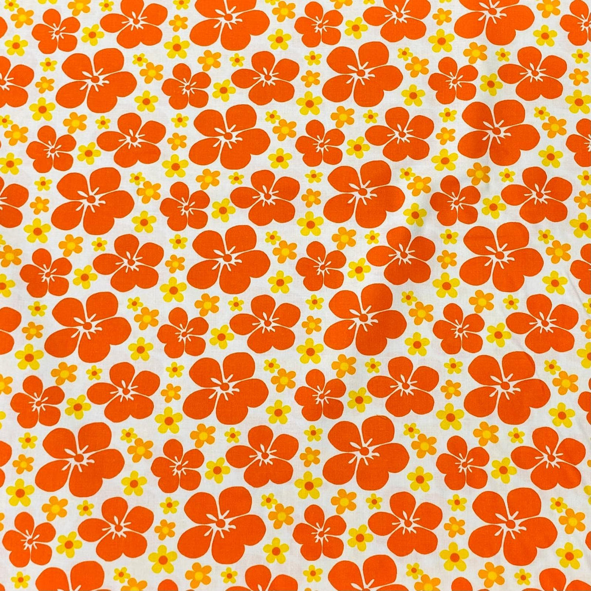 Pound A Metre Per Metre Per Metre Beautiful Digitally Printed 100% Cotton- 45" Wide (Orange)