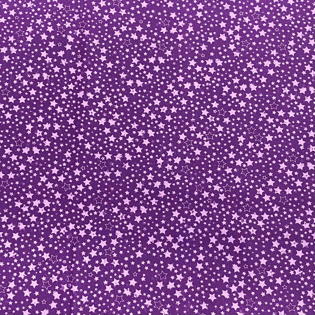 Pound A Metre Per Metre Per Metre Beautiful Digitally Printed 100% Cotton- 45" Wide (Purple Stars)