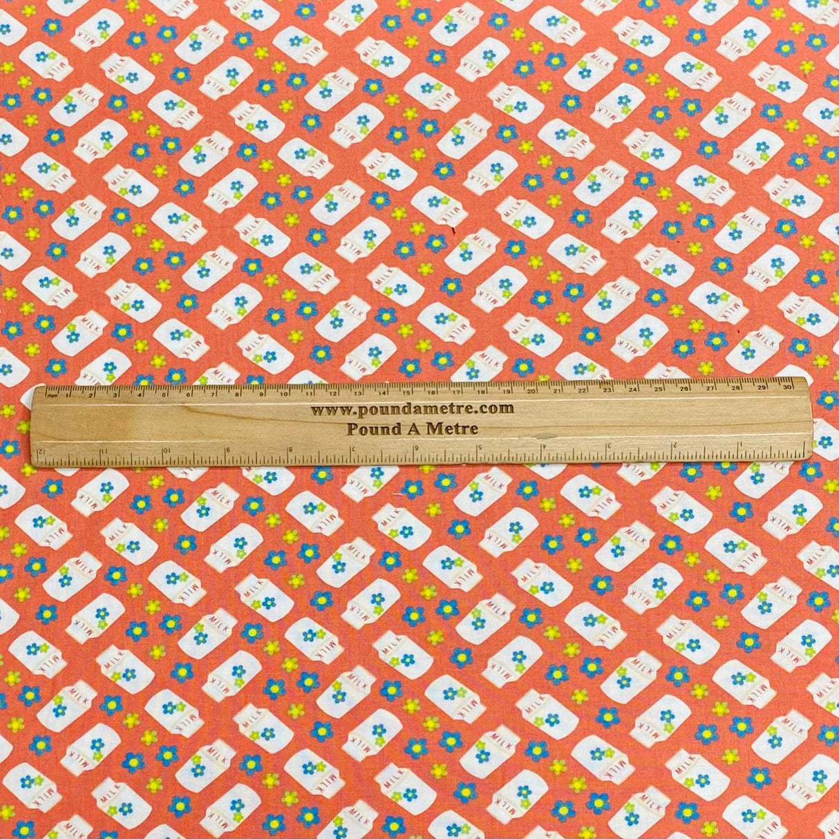 Pound A Metre Per Metre Per Metre Beautiful Digitally Printed 100% Cotton- 45" Wide (Red Bottle) (Cotton-Deal)