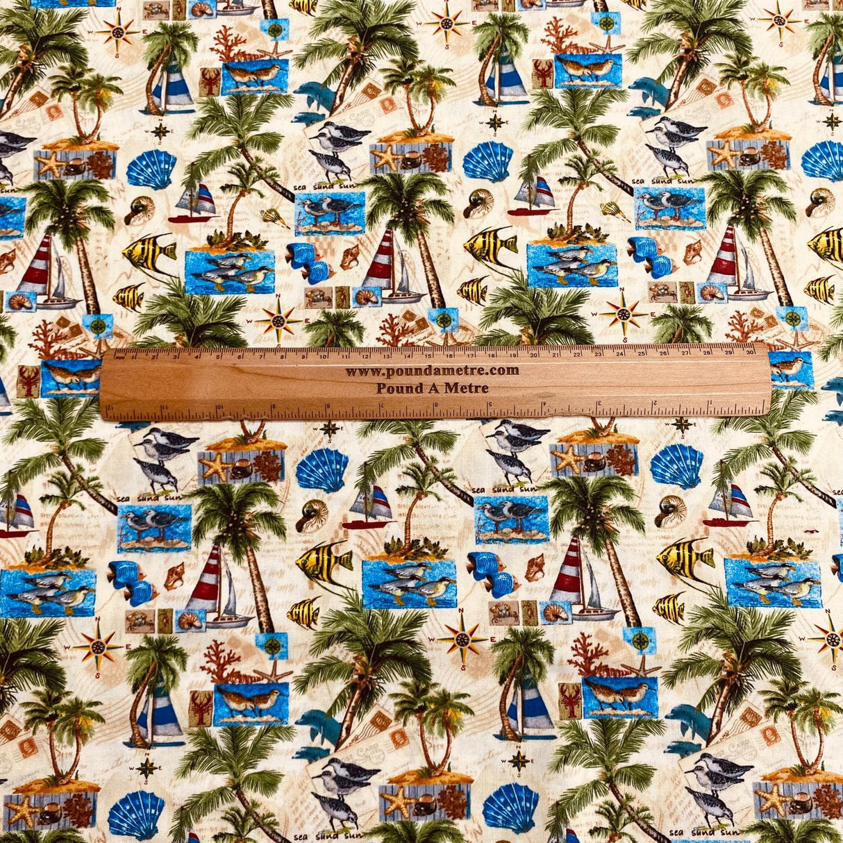 Pound A Metre Per Metre Per Metre Beautiful Digitally Printed 100% Cotton- 45" Wide (Summer)