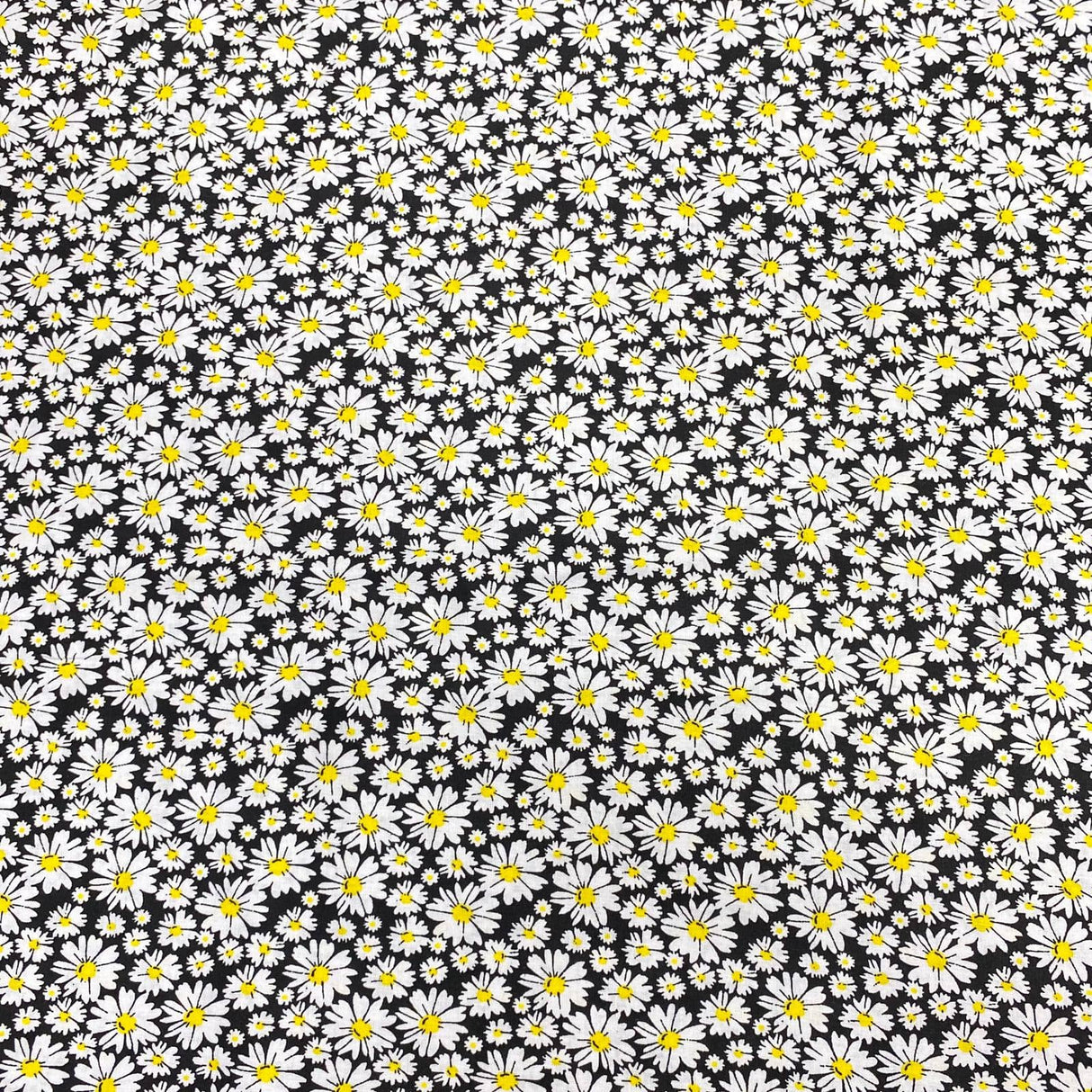 Pound A Metre Per Metre Per Metre Beautiful Digitally Printed 100% Cotton- 45" Wide (Sunflower Black)