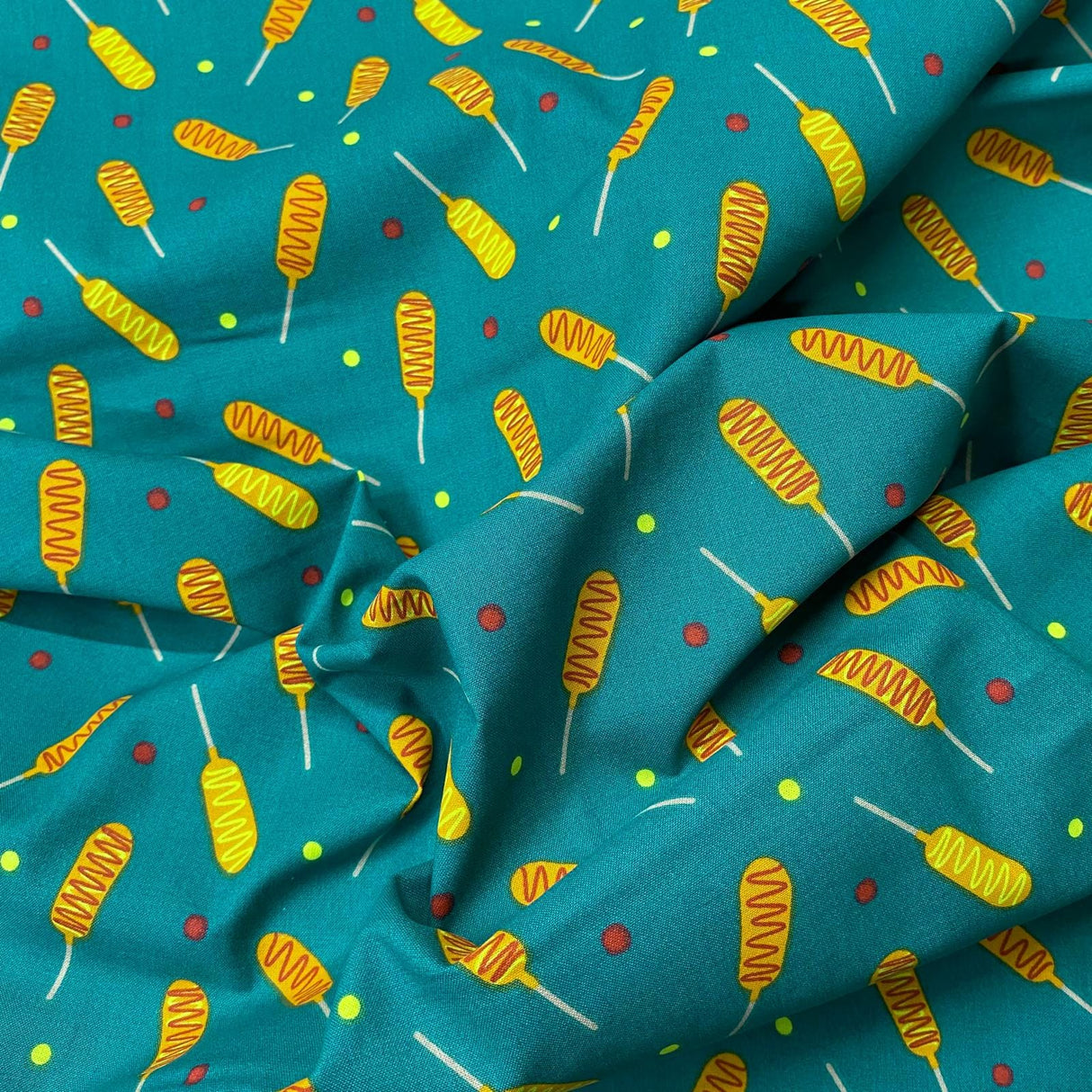 Pound A Metre Per Metre Per Metre Beautiful Digitally Printed 100% Cotton- 45" Wide (Teal)