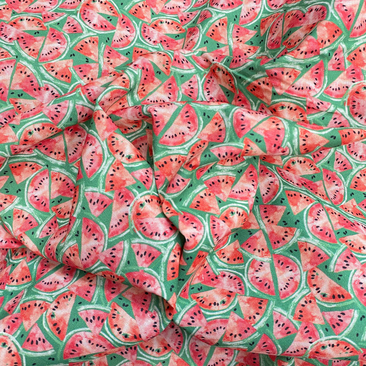 Pound A Metre Per Metre Per Metre Beautiful Digitally Printed 100% Cotton- 45" Wide (Watermelon)