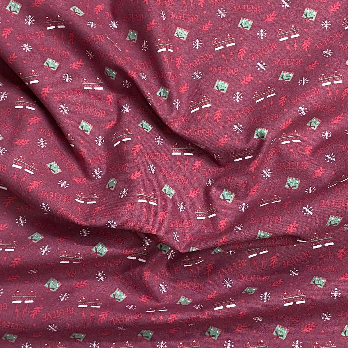 Pound A Metre Per Metre Per Metre Beautiful Digitally Printed 100% Cotton- 45" Wide (Wine)