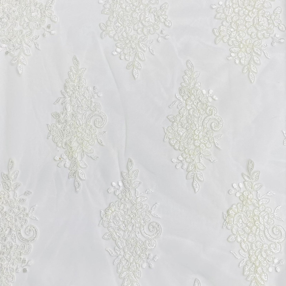 Pound A Metre Per Metre Bridal White Lace- 55'' Wide - (Lace 2)