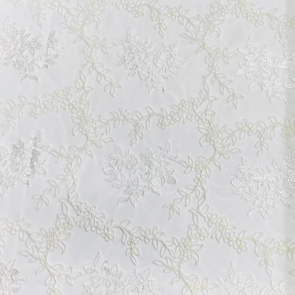 Pound A Metre Per Metre Bridal White Lace- 55'' Wide - (Lace 4)
