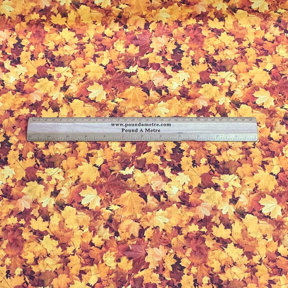 Pound A Metre Per Metre Per Metre Digitally Printed 100% Cotton- 45" Wide (Autumn leaf)