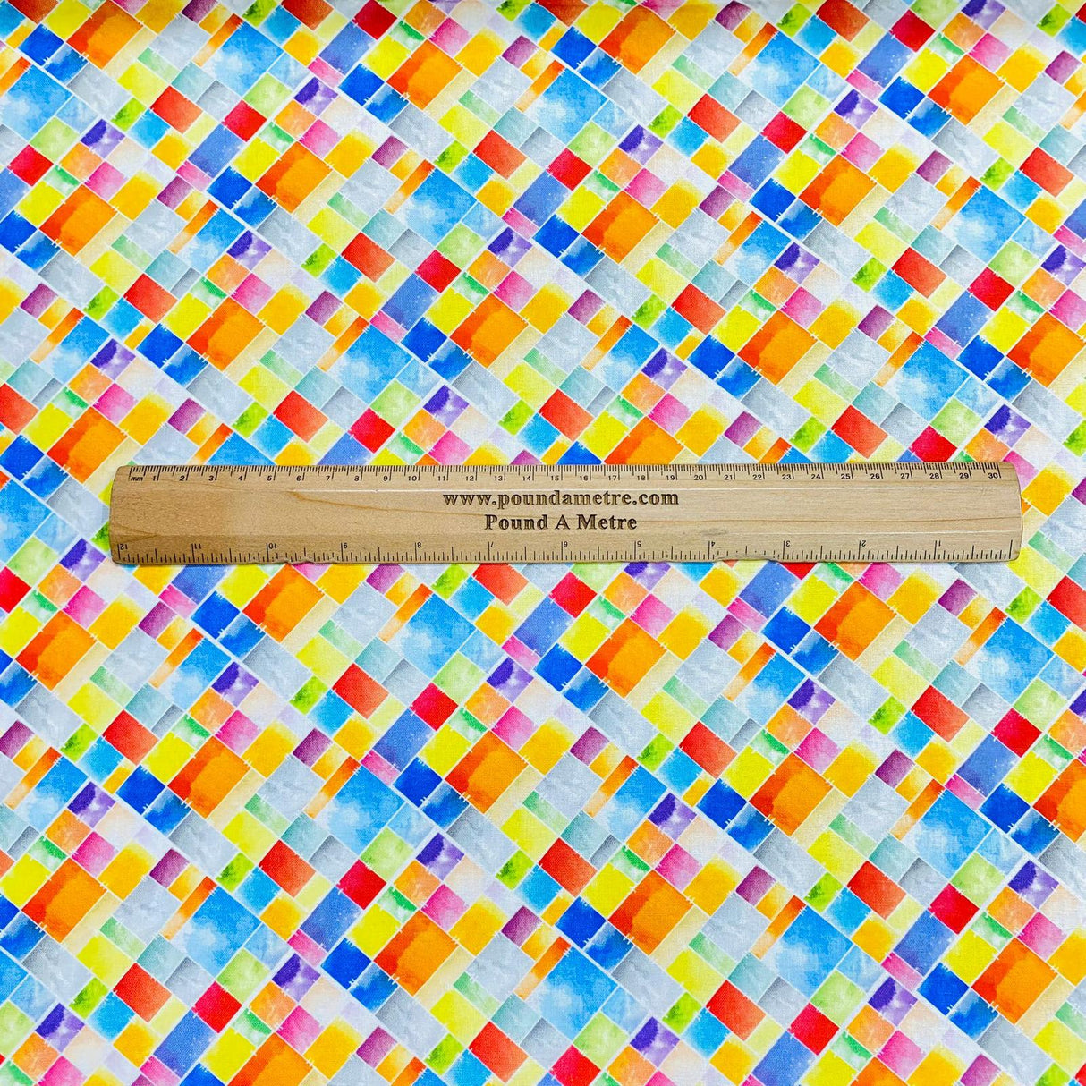 Pound A Metre Per Metre Per Metre Digitally Printed 100% Cotton- 45" Wide (Colour Blocks)