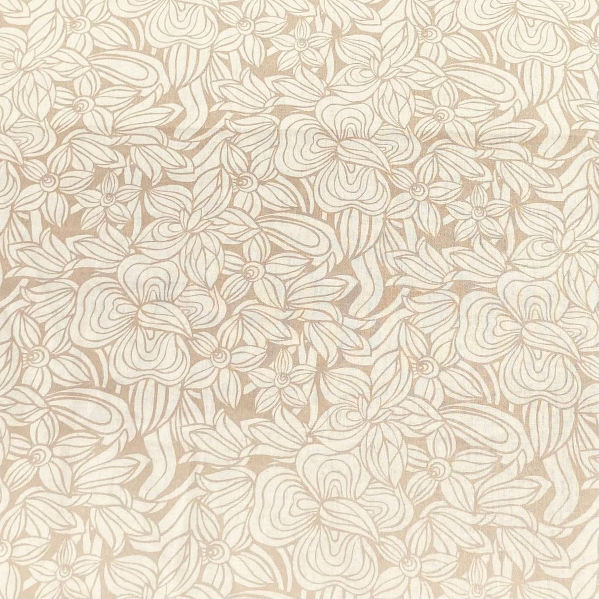 Pound A Metre Per Metre Per Metre Digitally Printed 100% Cotton- 45" Wide (Cream)