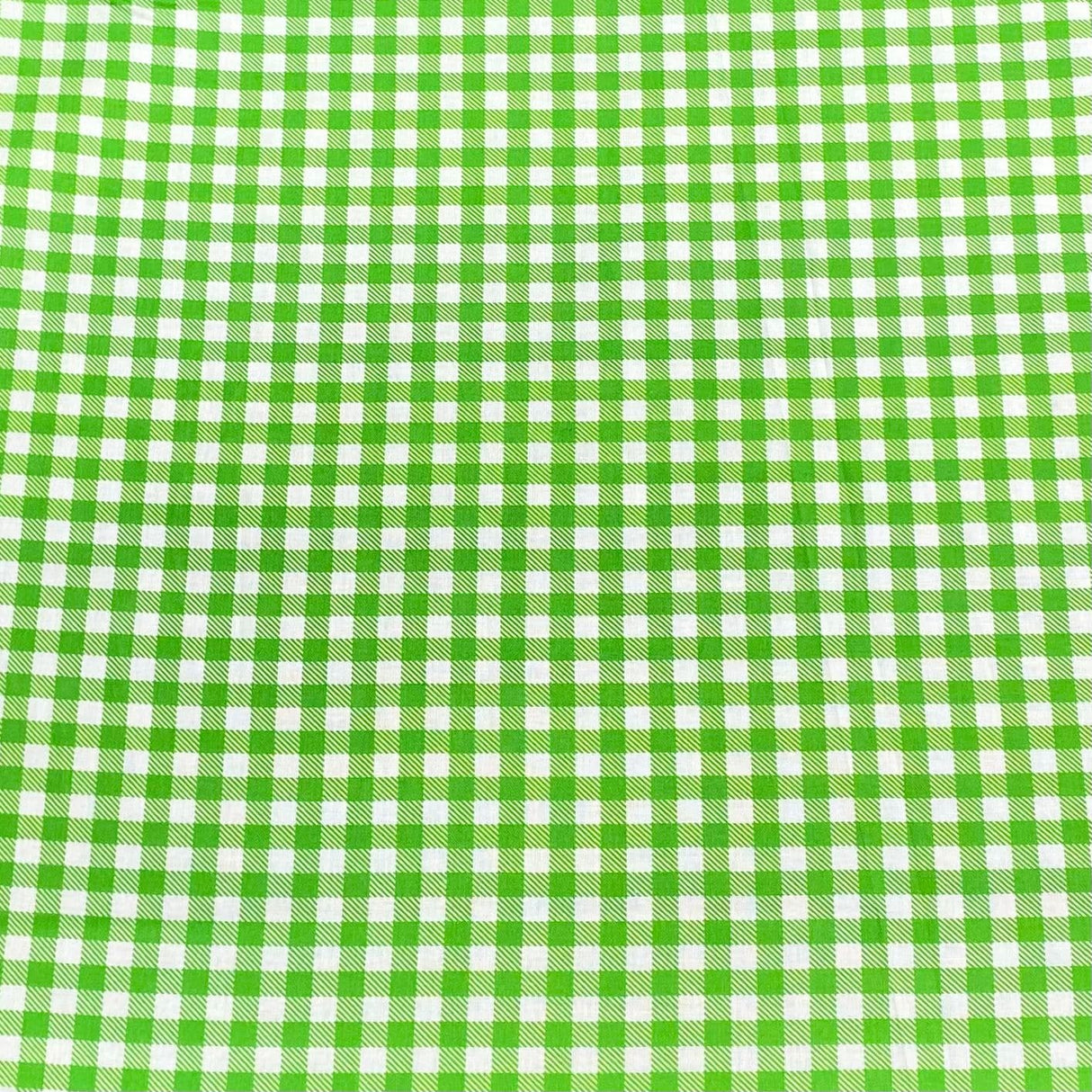 Pound A Metre Per Metre Per Metre Digitally Printed 100% Cotton- 45" Wide (Green Check)
