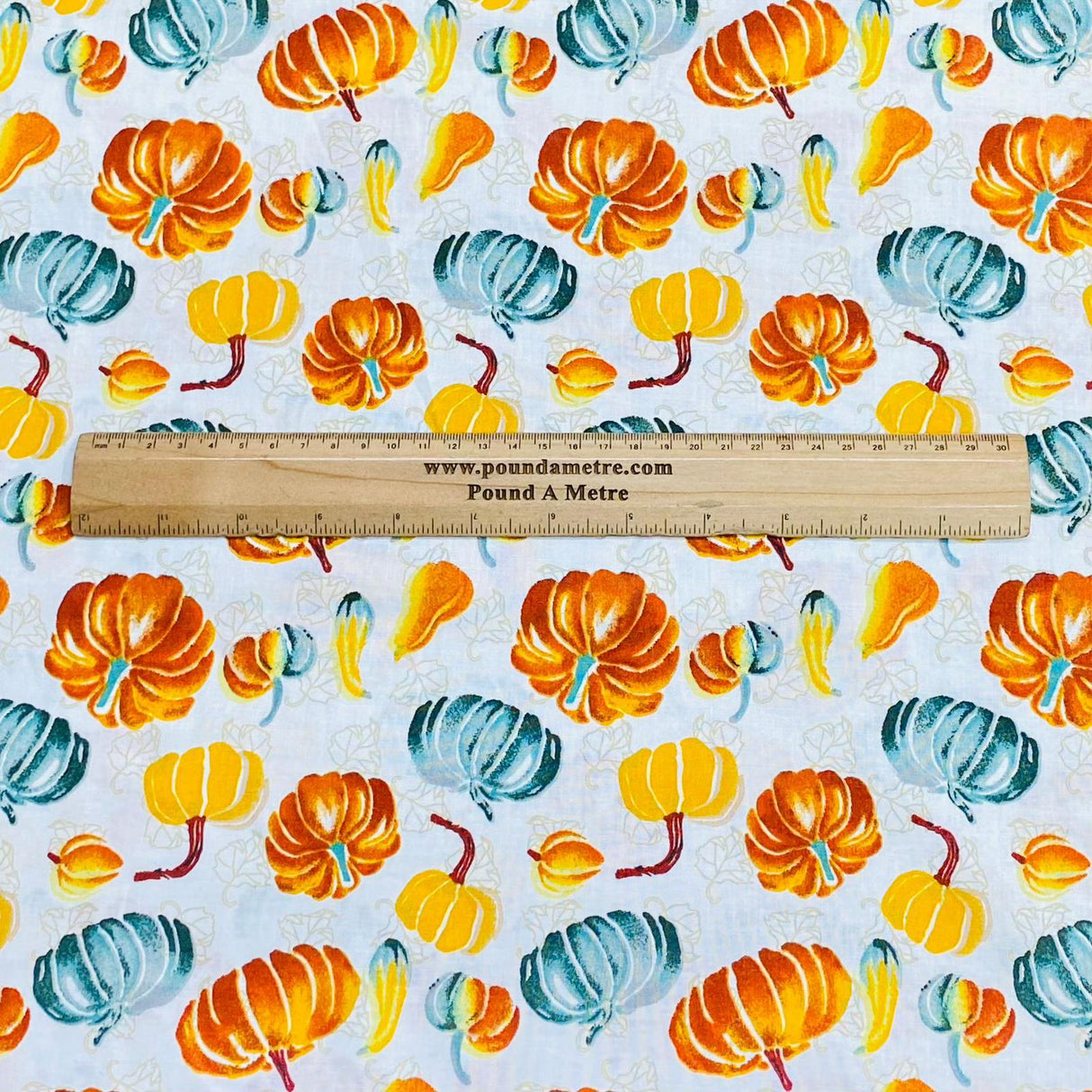 Pound A Metre Per Metre Per Metre Digitally Printed 100% Cotton- 45" Wide (Pumpkin Patch)