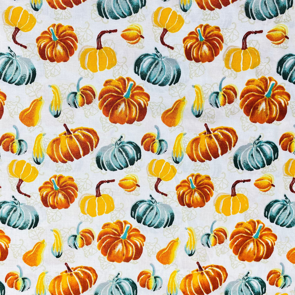 Pound A Metre Per Metre Per Metre Digitally Printed 100% Cotton- 45" Wide (Pumpkin Patch)